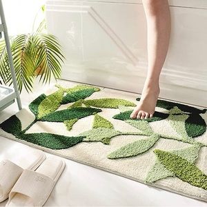 Leaves bath mat